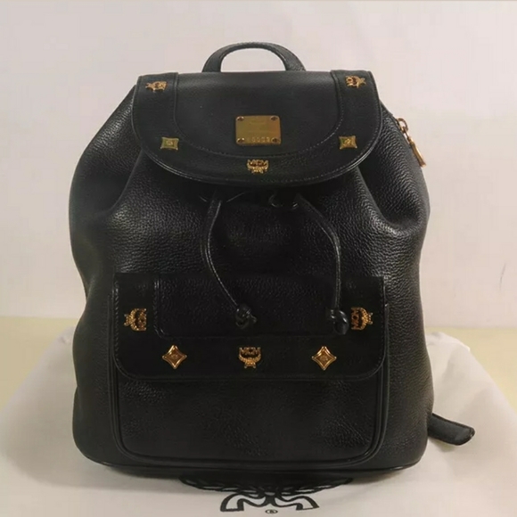 ❗SOLD❗Authentic MCM Medium Leather Backpack - Picture 1 of 8